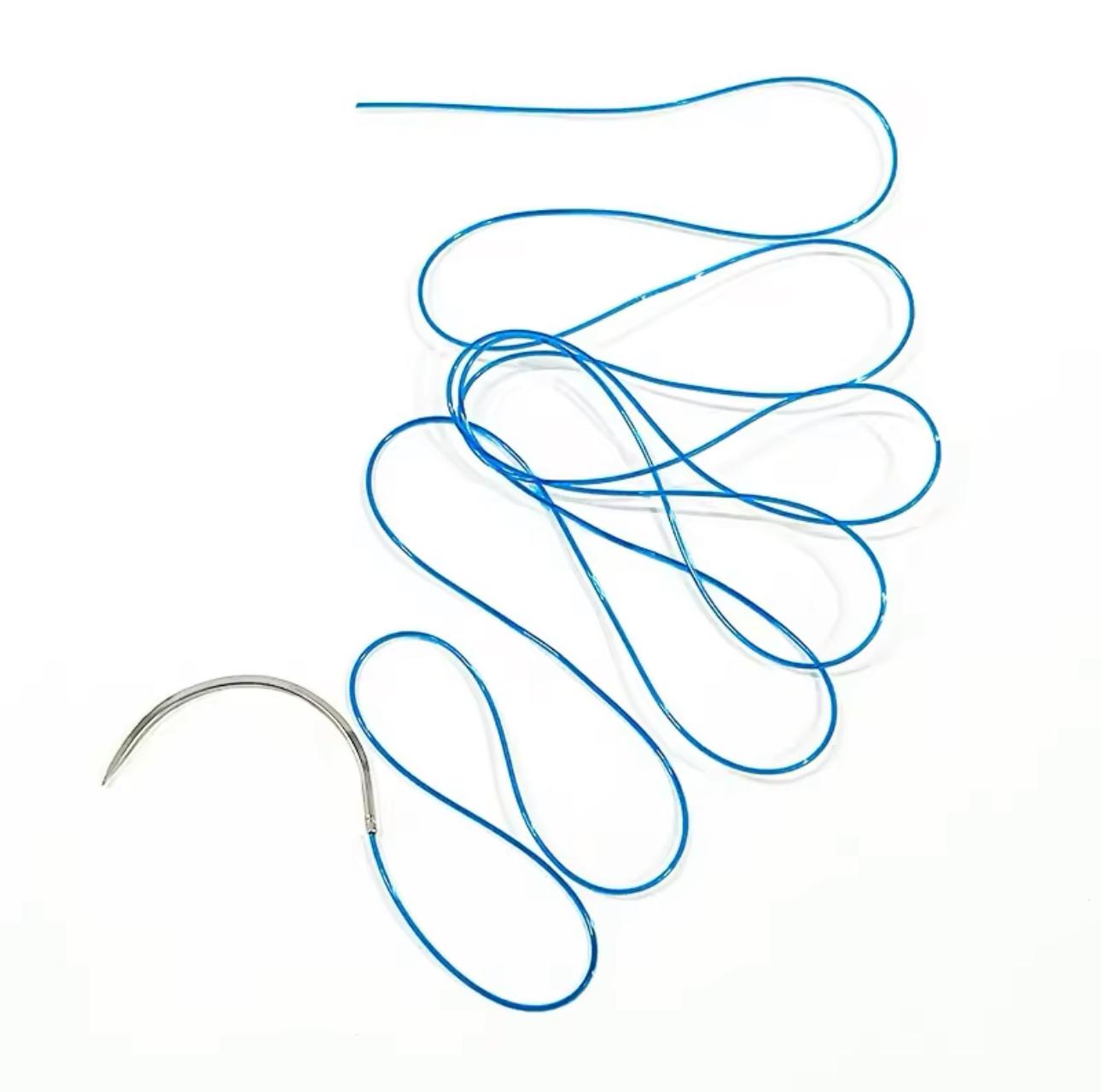 12er-Set Medizinisches Nahtmaterial - Nylon Monofilament, USP: 3/0, Metric: 2, 19mm 3/8