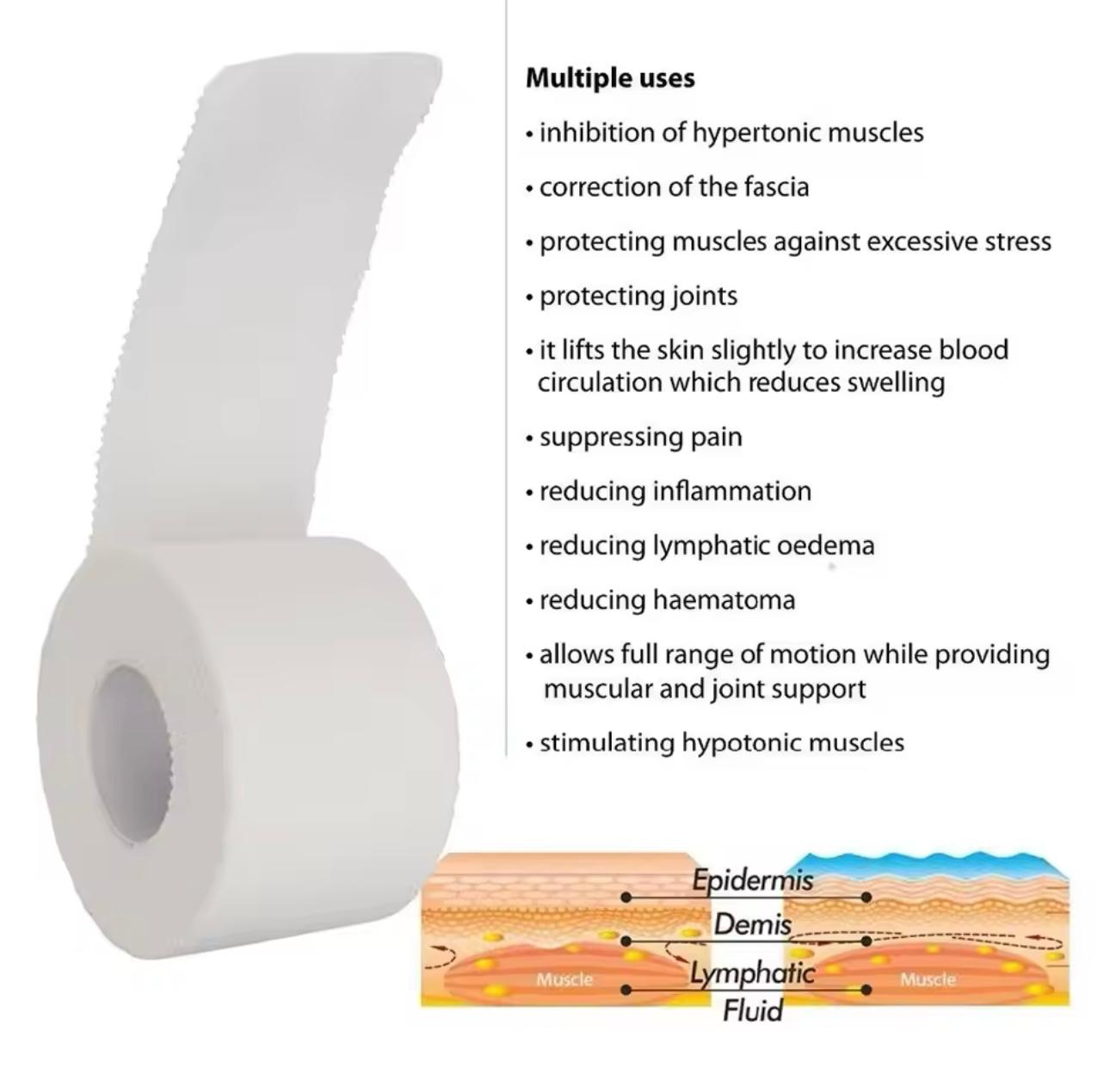 Medizinisches wasserdichtes elastisches Premium Klebeband Rolle 25mm Physio Sport